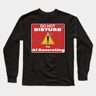 Do Not Disturb Im AI Generati-ng Long Sleeve T-Shirt